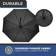 Windproof Coated Travel Umbrella Auto Open Close Stylish Lightweight