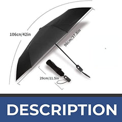 Windproof Coated Travel Umbrella Auto Open Close Stylish Lightweight