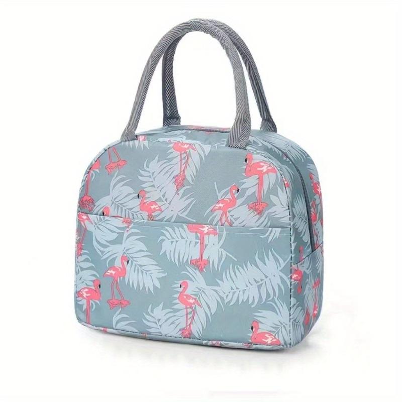 Cartoon Pattern Lunch Bag Insulated Zipper Handbag