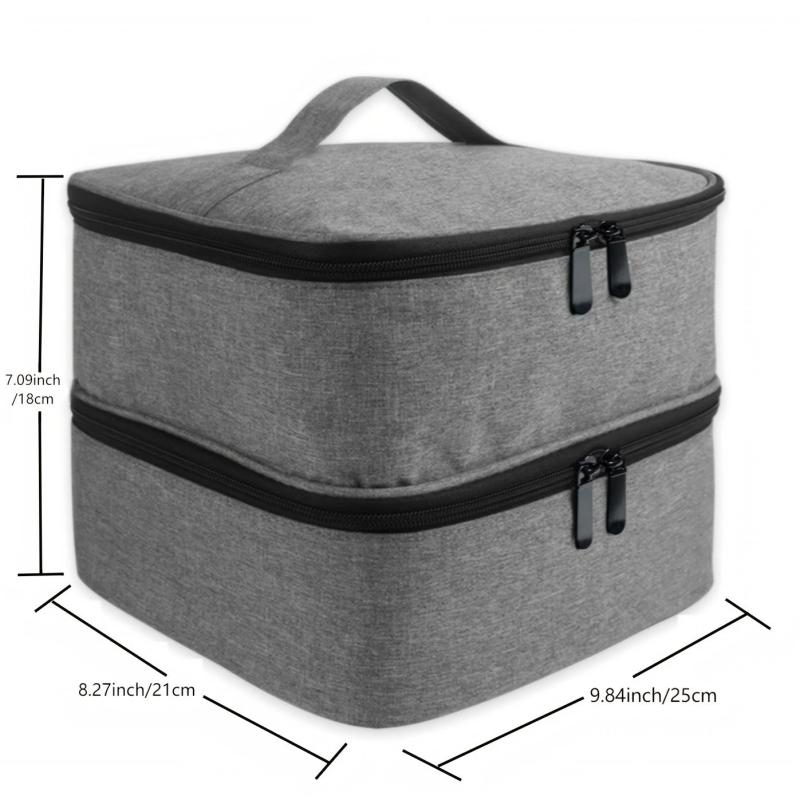 Double Layer Cosmetic Bag Large Capacity Makeup Satchel Bag