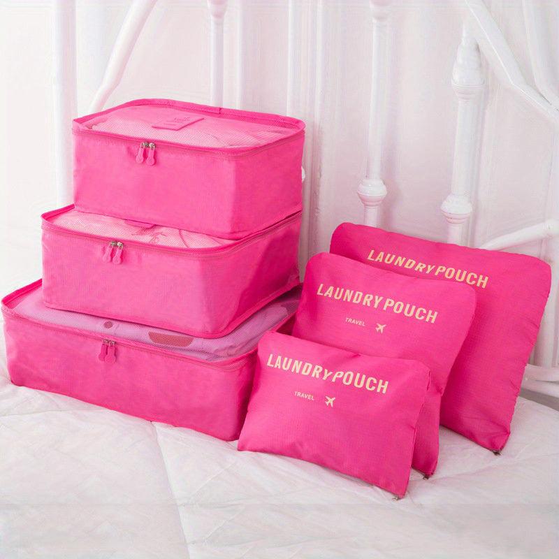 6 Pcs Travel Storage Bags Clothes Organizer Dustproof Luggage Bags