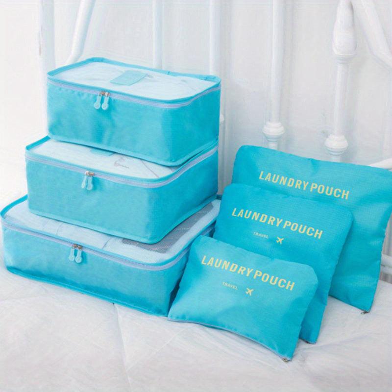 6 Pcs Travel Storage Bags Clothes Organizer Dustproof Luggage Bags