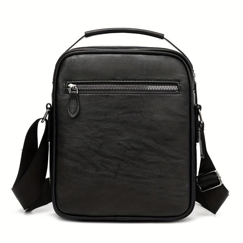 Men's Leather Crossbody Bag Shoulder Bag Multifunction Messenger