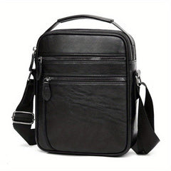 Men's Leather Crossbody Bag Shoulder Bag Multifunction Messenger