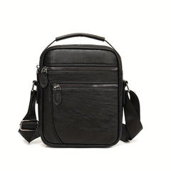 Men's Leather Crossbody Bag Shoulder Bag Multifunction Messenger