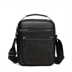 Men's Leather Crossbody Bag Shoulder Bag Multifunction Messenger