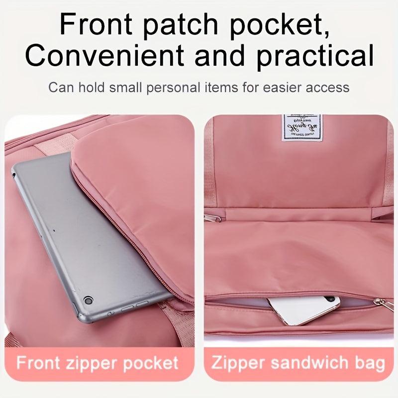 Large Capacity Sports Handbag Solid Travel Luggage Handbag