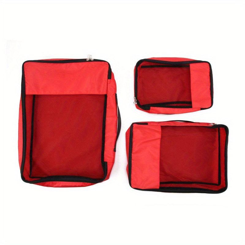 3-Piece Travel Luggage Compression Bags Dustproof Portable Clothes Bags