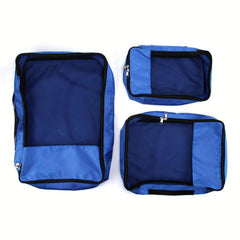 3-Piece Travel Luggage Compression Bags Dustproof Portable Clothes Bags