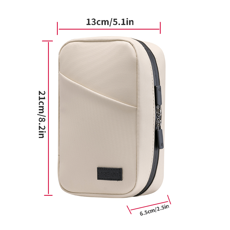 Square USB Data Cables Organizer Bag Travel Cable Bag Pouch