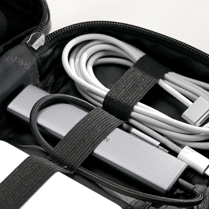 Square USB Data Cables Organizer Bag Travel Cable Bag Pouch