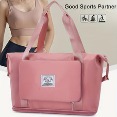 Large Capacity Foldable Travel Bag with Wet Compartment