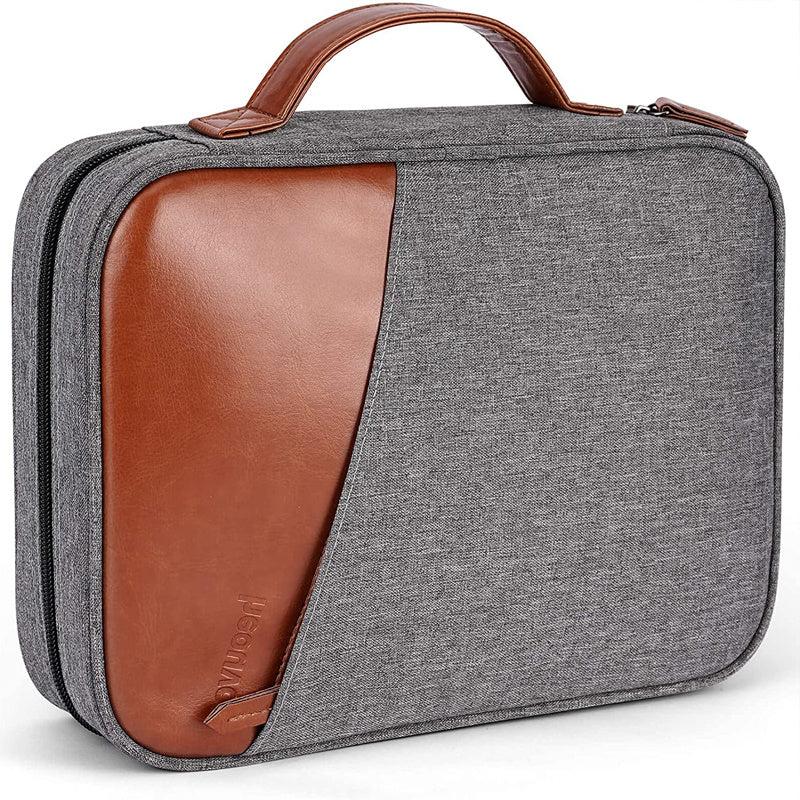 Portable Striped Pattern Handbag Lightweight Zipper Storage Bag