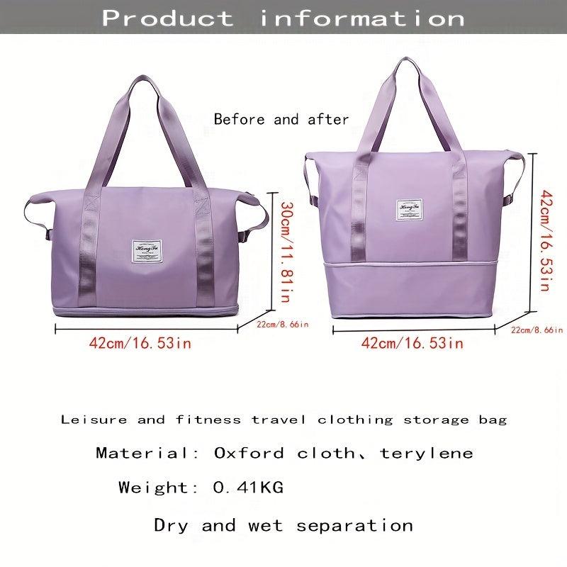 Dry Wet Separation Duffel Bag Portable Travel Gym Bag