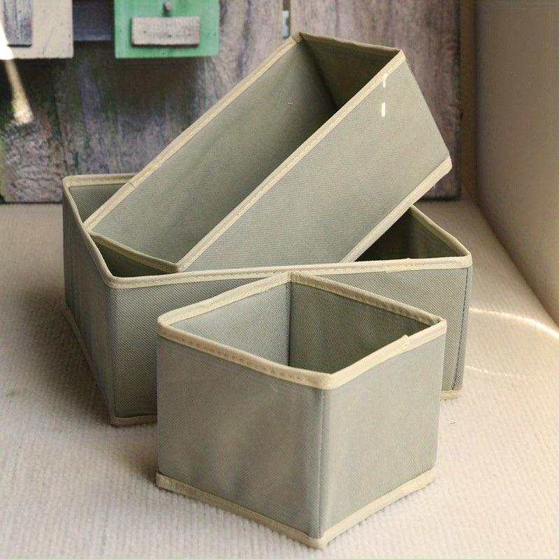 3 Pcs Solid Clothes Storage Box Foldable Organizer