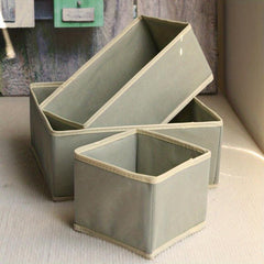 3 Pcs Solid Clothes Storage Box Foldable Organizer