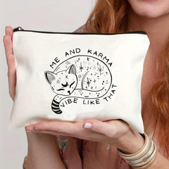 Cartoon Pattern Zipper Carry On Bag Lightweight Pouch