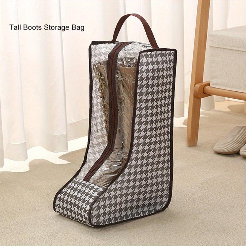 Houndstooth Shoe Bag Zipper Dustproof Travel Pouch
