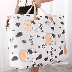 Cartoon Cow Storage Bag Lightweight Zipper Organizer Travel Luggage