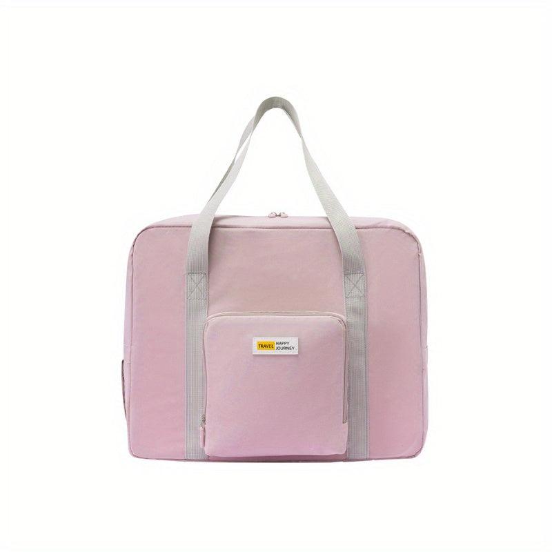 Large Capacity Foldable Duffle Bag Lightweight Zipper Storage Overnight Bag