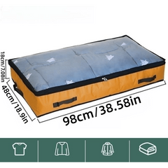 Large Capacity Underbed Clothes Box with Clear Cover