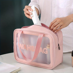 Waterproof Travel Cosmetic Bag Clear Makeup Storage Bag Portable Zipper