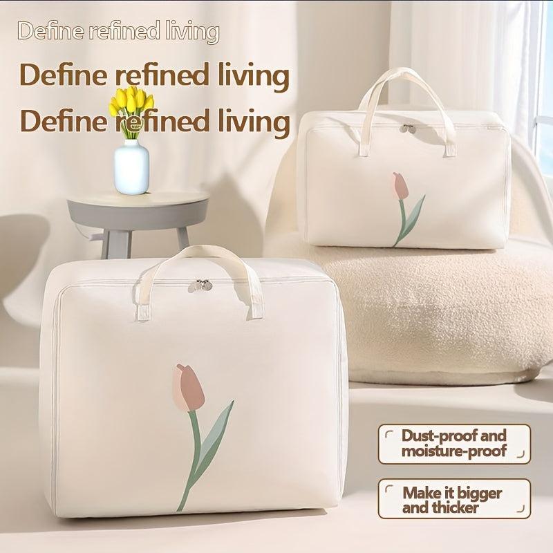 Tulip Print Moving Bag Moisture-proof Storage Bag
