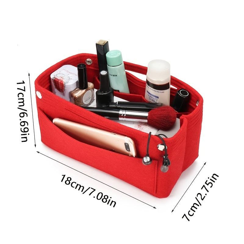 Large Capacity Felt Makeup Bag Travel Organizer Insert Bag