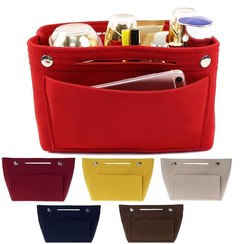 Large Capacity Felt Makeup Bag Travel Organizer Insert Bag