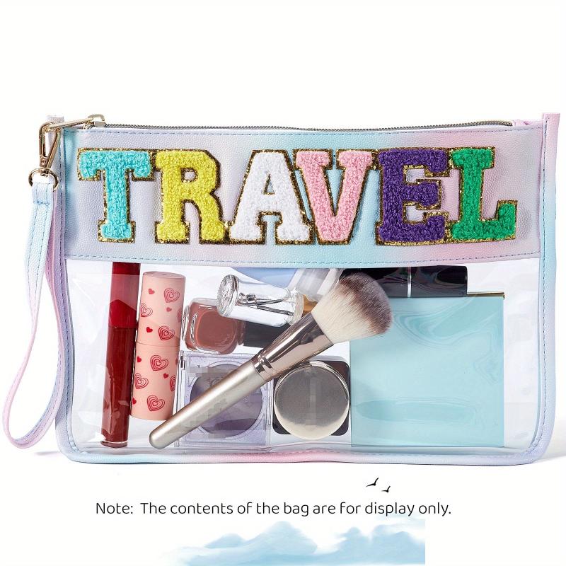 Transparent Waterproof Cosmetic Bag PVC Wristlet Makeup Storage Organizer