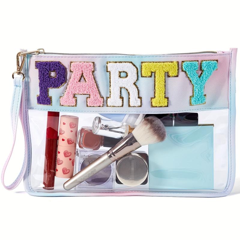Transparent Waterproof Cosmetic Bag PVC Wristlet Makeup Storage Organizer