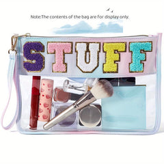 Transparent Waterproof Cosmetic Bag PVC Wristlet Makeup Storage Organizer