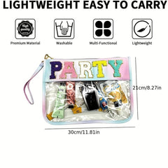 Transparent Waterproof Cosmetic Bag PVC Wristlet Makeup Storage Organizer