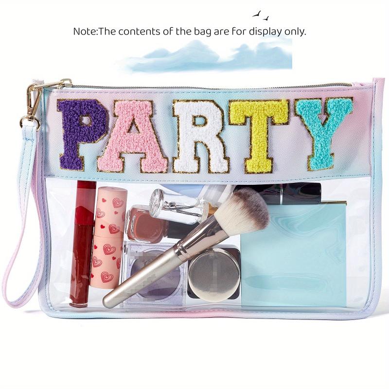 Transparent Waterproof Cosmetic Bag PVC Wristlet Makeup Storage Organizer
