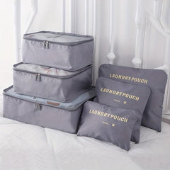 6 Pcs Letter Pattern Bag Sets, Various Sizes, Dustproof Packaging Cubes