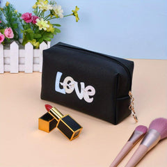 Letter Pattern Makeup Pouch Zipper Cosmetic Bag Toiletry Wash Bag
