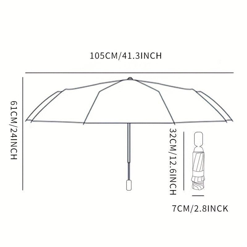 Ten Ribs Auto Open Close Travel Umbrella