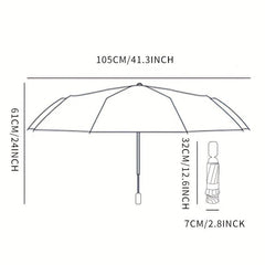 Ten Ribs Auto Open Close Travel Umbrella