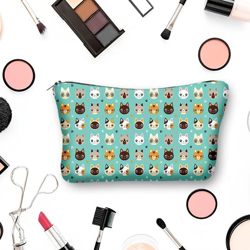 Cartoon Cat Cosmetic Zipper Bag Toiletry Wash Pouch