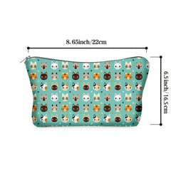 Cartoon Cat Cosmetic Zipper Bag Toiletry Wash Pouch