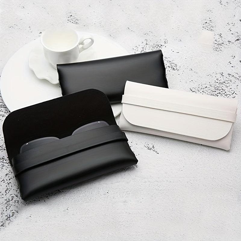 2PCS Soft Leather Glasses Case Sunglasses Protective Pouch