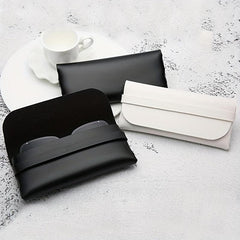 2PCS Soft Leather Glasses Case Sunglasses Protective Pouch