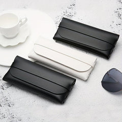 2PCS Soft Leather Glasses Case Sunglasses Protective Pouch