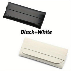 2PCS Soft Leather Glasses Case Sunglasses Protective Pouch