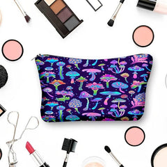 Mushroom Print Zipper Bag Makeup Coin Purse