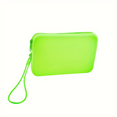 Silicone Zipper Storage Bag Lightweight Coin Purse With Wristband