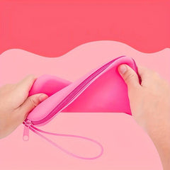 Silicone Zipper Storage Bag Lightweight Coin Purse With Wristband