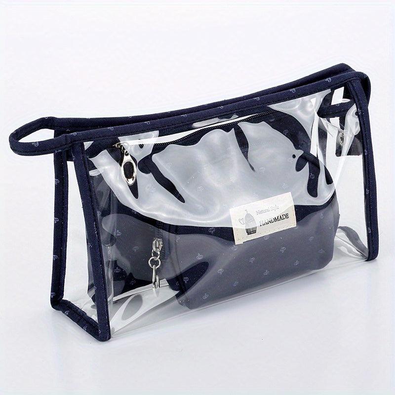 3pcs Transparent Cosmetic Bag PVC Waterproof Makeup Bag Organizer