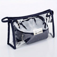 3pcs Transparent Cosmetic Bag PVC Waterproof Makeup Bag Organizer