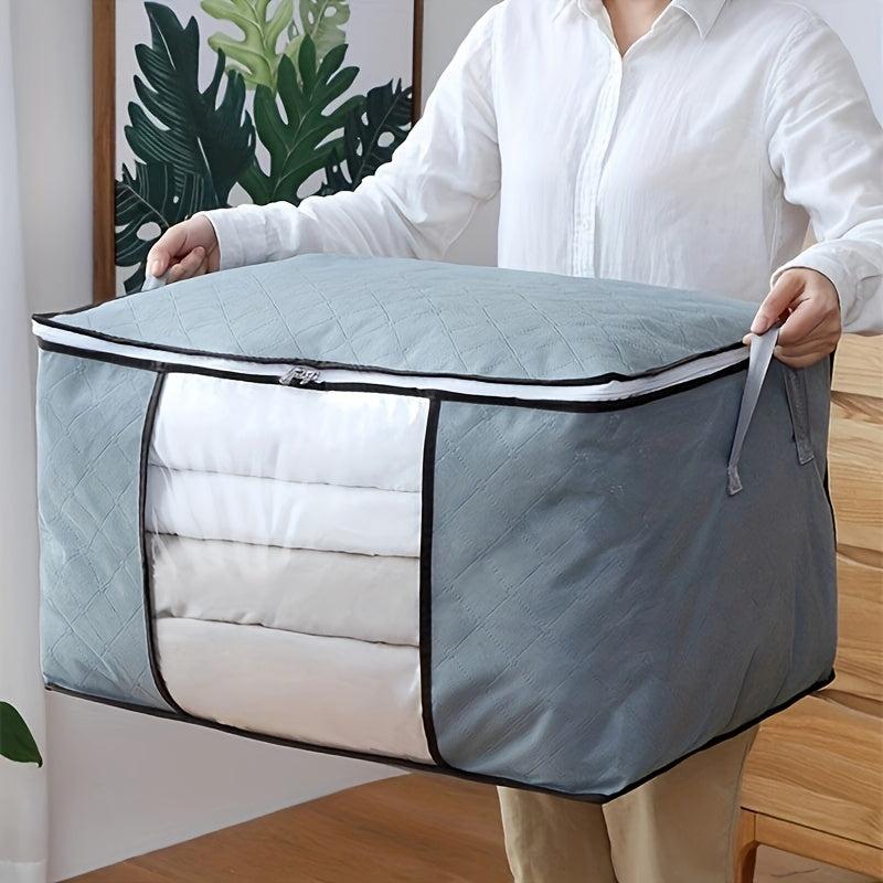 2pcs XL Quilt Storage Bags Foldable Wardrobe Clothes Home Blanket Luggage Organi